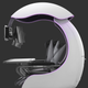 The varying angles of the Cooler Master Orb X's built in leather recliner being demonstrated.